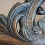 French Rococo Crest Oak Wall Mirror Image 4
