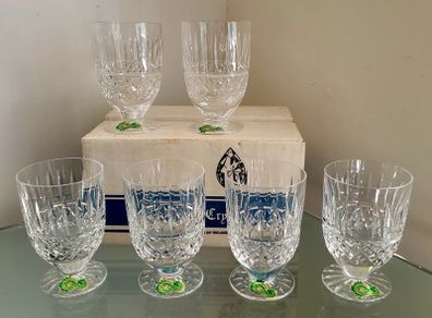Waterford Crystal Glasses Set of 6 Unused Original Box Made in Ireland