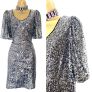 Kelly Brook Silver Sequin Dress Image 4