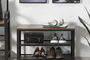 Industrial Design Shoe Bench &amp; Shelf