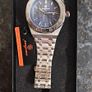Stylish Blue Textured Dial Stainless Steel Quartz Watch Image 5