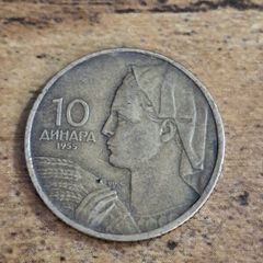 Yugoslavia 1955, 10 Dinara Coin - free standard postage