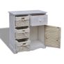 Wooden Cabinet 3 Left Weaving Baskets White Image 3