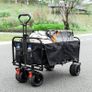 NEW SALE Folding Festival Trolley Cart With Brakes, Beach Trolley for Sand Cart With Adjustable Handle Image 5