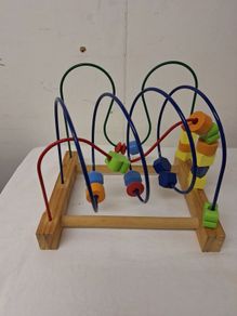 Childs wooden bead maze