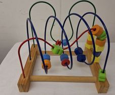 Childs wooden bead maze