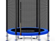 main image for ad Trampoline with safety net, ladder and padded poles