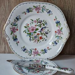 Aynsley PEMBROKE Cake Plates and Server Set