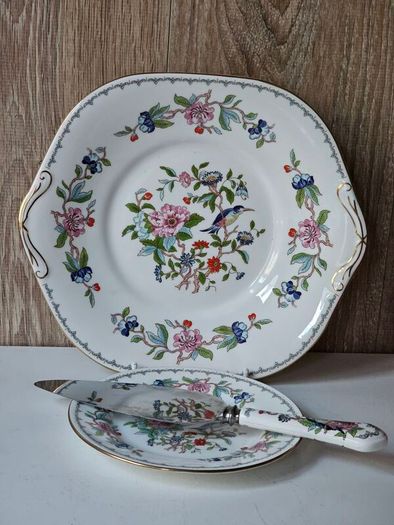 Aynsley PEMBROKE Cake Plates and Server Set