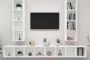 Wall-mounted TV Cabinets 4 pcs White Chipboard