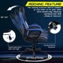 Blue Racing Style Gaming Chair with Headrest & Lumbar Support Image 9
