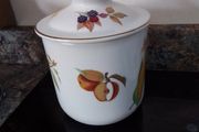 Royal Worcester "Evesham" Large Biscuit Barrel + Others
