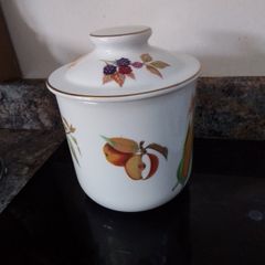 Royal Worcester "Evesham" Large Biscuit Barrel + Others
