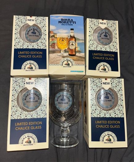 Birra Moretti Sale di mare Pint Glass Beer Limited edition