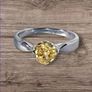 Vintage Champagne Sapphire Silver Solitaire Image 5