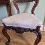 Edwardian inlaid writing desk& carved chair Image 9