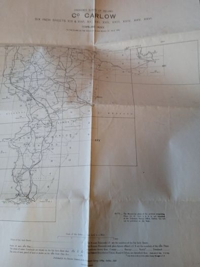 Ordnance Survey of Ireland: Co. Carlow Published by the Director General at the Ordnance Survey Office Dublin, 1910. (HQ735)
