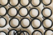 35 Small Black Curtain Rings