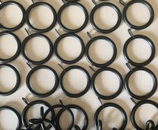 35 Small Black Curtain Rings