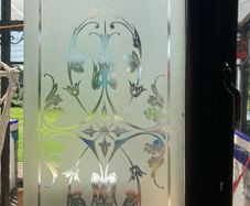 glass panel.