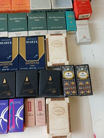 70 Vintage Sample Perfume and Cologne Bottles (unused)