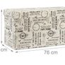 Foldable Patterned Storage Bench, cotton, 38x76x38 cm (FREE POSTAGE) Image 4