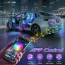 Fathers Day Dad Gifts for Him Husband, LED Interior Lights for Car Accessories for Men Women, USB Port APP Control Auto Stuff Lighting Kits Decoration Atmosphere Strip Lights Image 6