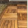 CLICK-DECK Hardwood Decking Tiles | Patio, Balcony, Concrete, Hot Tub Deck Tiles | 30x30cm Square Image 3