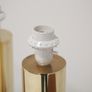 Vintage Pair of Cylindircal Brass Table Lamps B-010 by Bergboms, 1960s Image 9