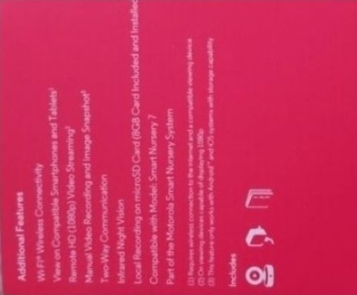Brand New Motorola Smart Nursery Cam.