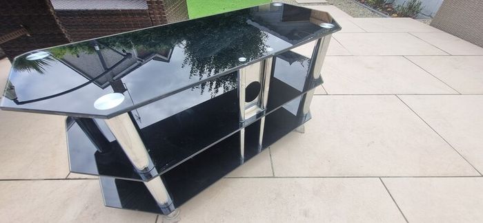 Glass TV stand