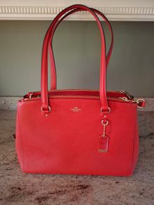 Coach bag large tote orange