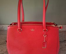Coach bag large tote orange