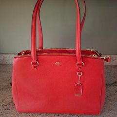 Coach bag large tote orange