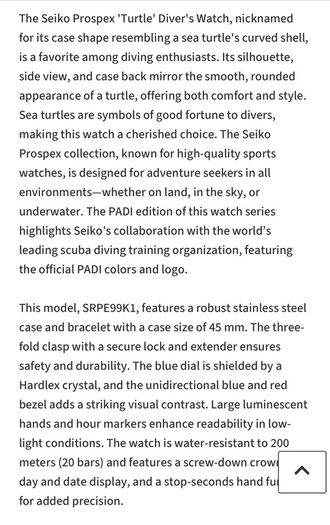 Seiko Prospex PADI Diver 45mm, Blue Dial, Automatic Movement, Stainless Steel
