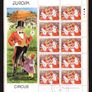 2002 Ireland Europa Circus (41c Clown & 44c Lady on Horse) Sheetlet Fine Used with Dublin CDS cancel of 14th May 2002 (Frist day of issued) on envelope extract. Image 2
