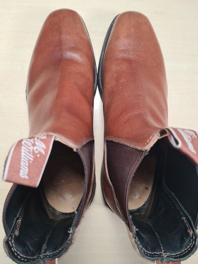 Mens Rm Williams Comfort Craftsman Chelsea Boots Dark Tan Size Uk 8 H Wide Foot