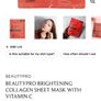 Beauty pro vitamin C brightening face mask Image 2