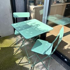 Outdoor Table and chairs Light Green SUNDSO IKEA