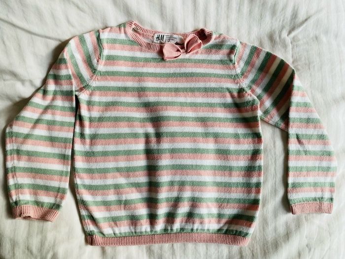 Striped jumper with bow detail 18-24 months