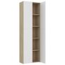 Office Cabinet White and Sonoma Oak 60x32x190 cm Chipboard Image 4