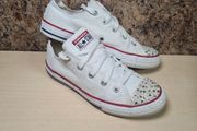 girls CONVERSE ALL STAR BLING low canvas trainers runners size UK 2 EU 34 youths