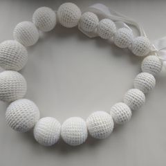 Handmade white crochet necklace