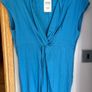 Mango Blue Linen-blend shirt dress Size L BNWT Image 6