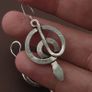 Vintage Snake Brass Earrings Long Dangle Statement Jewelry for Boho & Tribal Style Image 5
