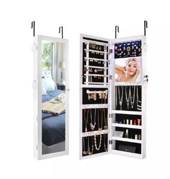 Wall Mounted Mirror Makeup Organizer with Drawer