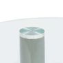 Coffee Tables 2 pcs with Round Glass Top High Gloss Grey Image 4