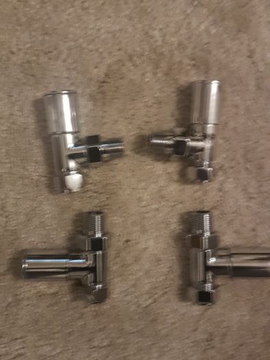 2 Radiator valve set chrome