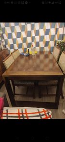 QUICK SALE-Wooden table + with or without the chairs