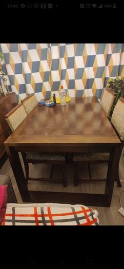 QUICK SALE-Wooden table + with or without the chairs